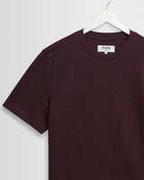 Dean - Dark Purple Textured Organic Cotton T-Shirt