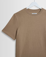 Dean - Dark Sand Textured Organic Cotton T-Shirt