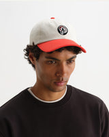 Spencer - Ecru And Red Camden Cotton Sports Cap