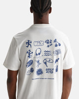 Dean - Off White Grid Sketch Graphic T-Shirt