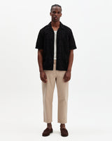Didcot - Black Corded Lace Short-Sleeve Shirt