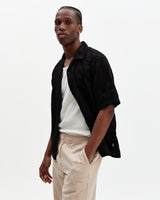 Didcot - Black Corded Lace Short-Sleeve Shirt