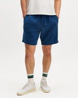 Kurt - Indigo Dobby Textured Organic Cotton Shorts