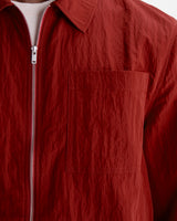 Lytton - Red Crinkle Nylon Overshirt