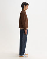 Lytton - Brown Crinkle Nylon Overshirt
