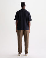 Milton - Navy And Gold Trailing Logo Organic Cotton T-Shirt