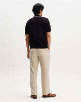 Tellaro - Black And Ecru Retro Embroidered Shirt