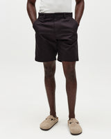 Trinity - Black Cotton Tencel Shorts