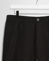 Trinity - Black Cotton Tencel Shorts