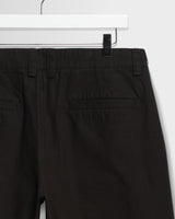 Trinity - Black Cotton Tencel Shorts