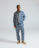 Iggy - Blue And Ecru Floral Jacquard Jacket