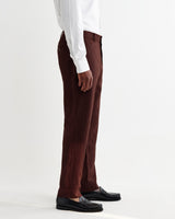 wax london men's Alp - Merlot Linen Trousers