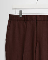 wax london men's Alp - Merlot Linen Trousers