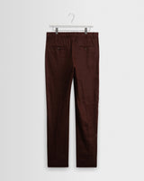 wax london men's Alp - Merlot Linen Trousers