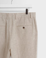wax london men's Alp - Natural Linen Trousers