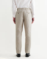 wax london men's Alp - Natural Linen Trousers