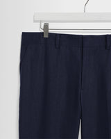 wax london men's Alp - Navy Linen Trousers