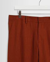 wax london men's Alp - Rust Linen Trousers