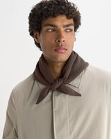 wax london men's Arnold - Brown Knitted Rib Scarf