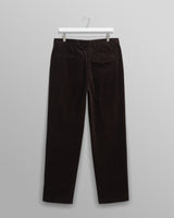 wax london men's Aubyn - Black Soft Corduroy Pleated Trousers
