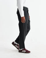 wax london men's Aubyn - Charcoal Wool Blend Twill Pleated Trousers