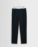 wax london men's Aubyn - Navy Linen Relaxed Fit Trousers