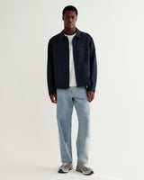 wax london men's Barton - Navy Organic Cotton Ripstop Jacket