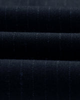 wax london men's Bayham - Navy Wool Blend Pinstripe Trousers