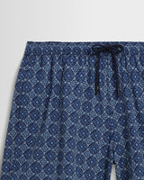 wax london men's Brockwell - Blue Tile Seersucker Swim Short