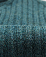 wax london men's Brook - Forest Green Single Rib Wool Beanie