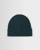 wax london men's Brook - Forest Green Single Rib Wool Beanie