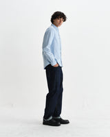 wax london men's Caspian - Pale Blue Cotton Oxford Shirt