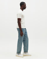 wax london men's Cole - Off White Ribbed Cotton Slim-Fit T-Shirt
