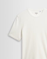 wax london men's Cole - Off White Ribbed Cotton Slim-Fit T-Shirt