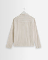 wax london men's Corey - Natural Cotton Twisted Stripe Shirt