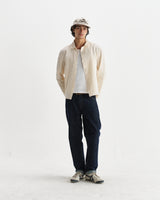 wax london men's Corey - Stone Seersucker Corduroy Shirt