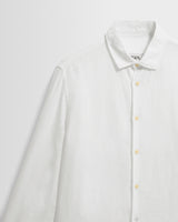 wax london men's Dartford - White Washed Linen Shirt