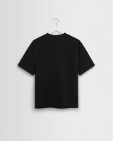 wax london men's Dean - Black Textured Organic Cotton T-Shirt