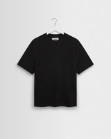 wax london men's Dean - Black Textured Organic Cotton T-Shirt