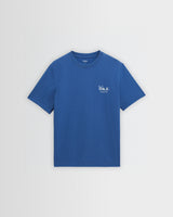 wax london men's Dean - Blue And Ecru Sailing Map Print T-Shirt