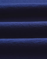 wax london men's Dean - Cobalt Blue Textured Organic Cotton T-Shirt