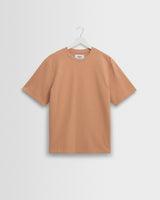 wax london men's Dean - Dusty Orange Textured Organic Cotton T-Shirt