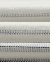 wax london men's Dean - Ecru And Blue Stitch Stripe Organic Cotton T-Shirt