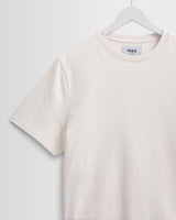 wax london men's Dean - Ecru Textured Organic Cotton T-Shirt