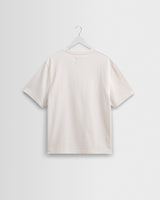 wax london men's Dean - Ecru Textured Organic Cotton T-Shirt