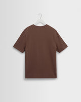 wax london men's Dean - Mid Brown Textured Organic Cotton T-Shirt