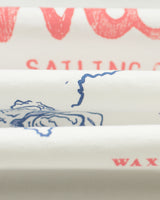 wax london men's Dean - Off White And Multicolour Sailing Map Print T-Shirt