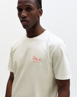 wax london men's Dean - Off White And Multicolour Sailing Map Print T-Shirt