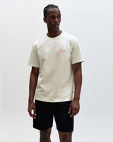 wax london men's Dean - Off White And Multicolour Sailing Map Print T-Shirt