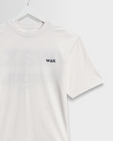 wax london men's Dean - Off White Scribble Text T-Shirt